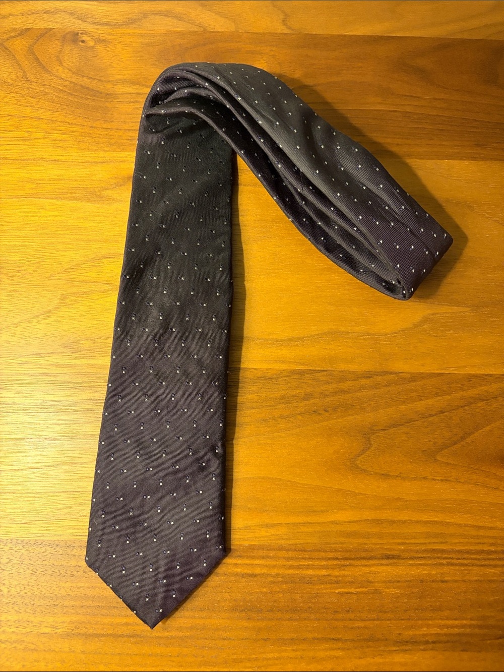 Theory Black Tie with Microdot Pattern